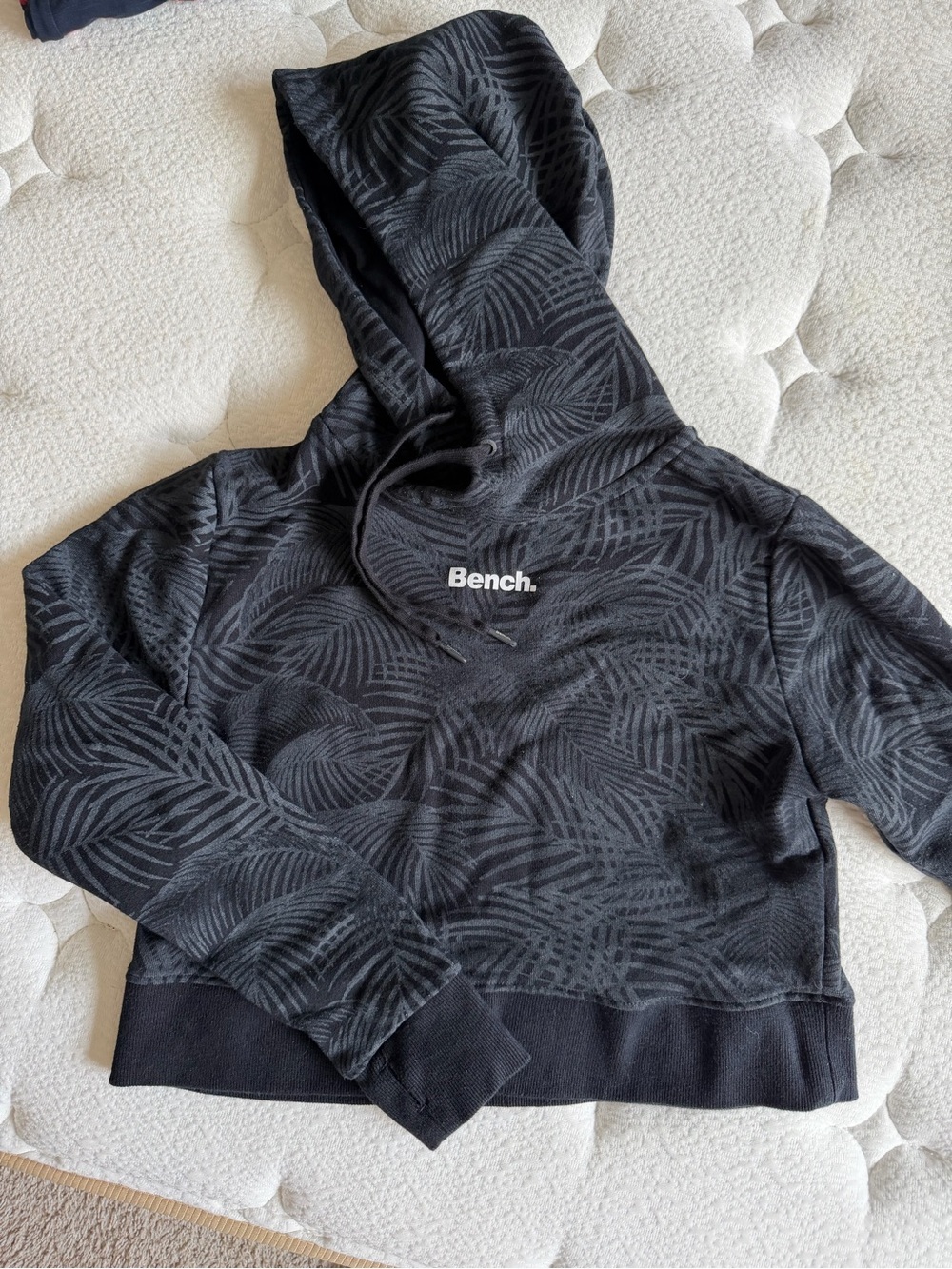 Bench. Black Logo-Trim Hoodie